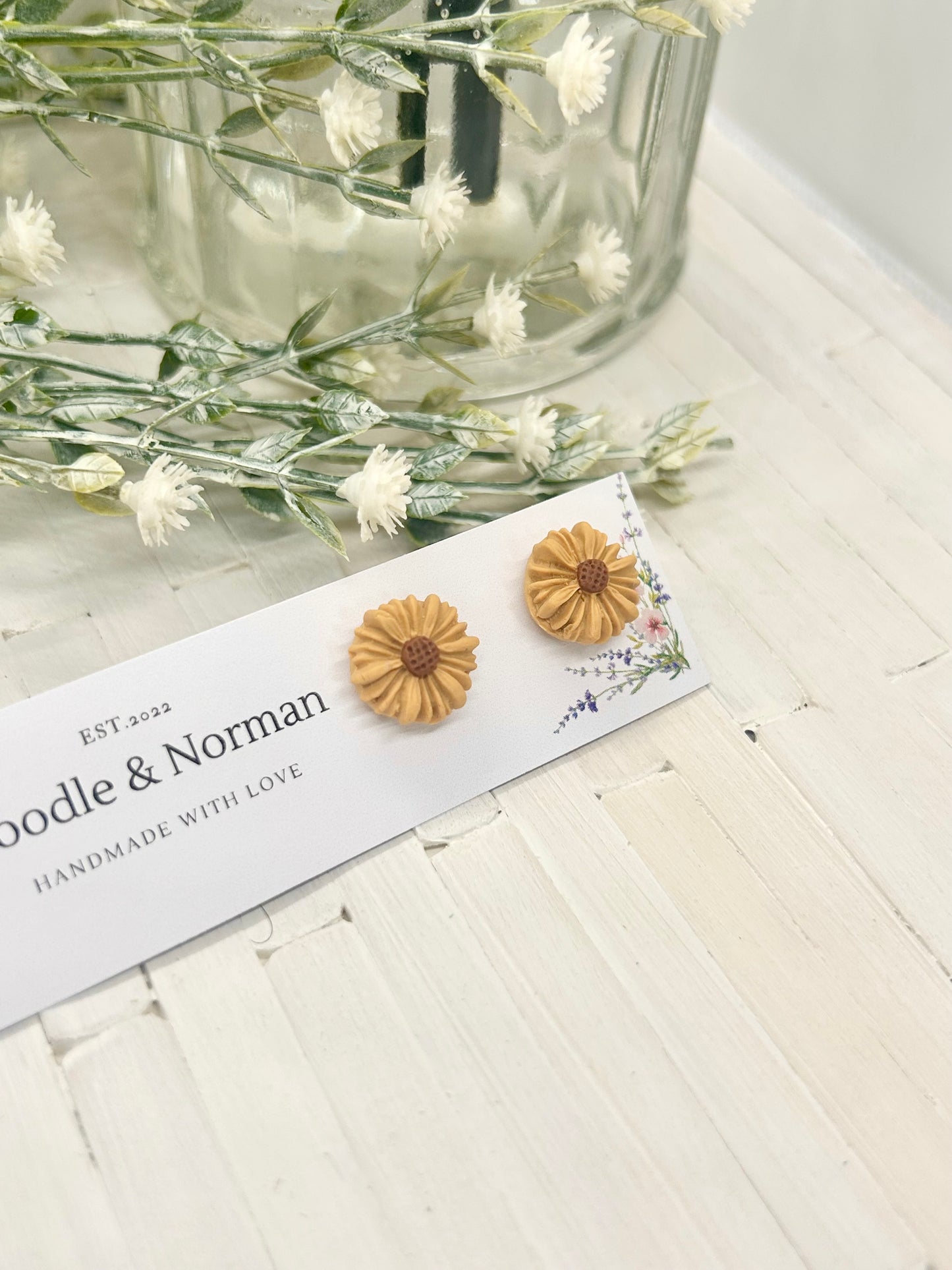 Yellow Daisy Studs