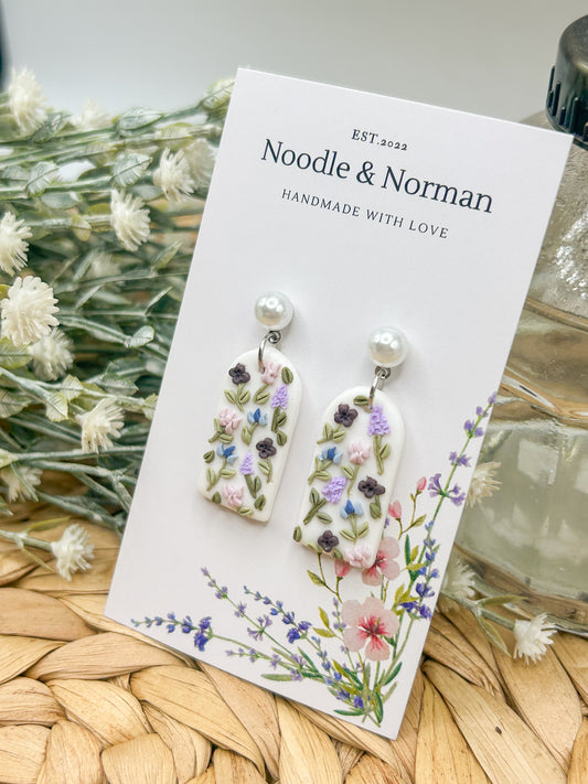 Lilac Floral Dangles