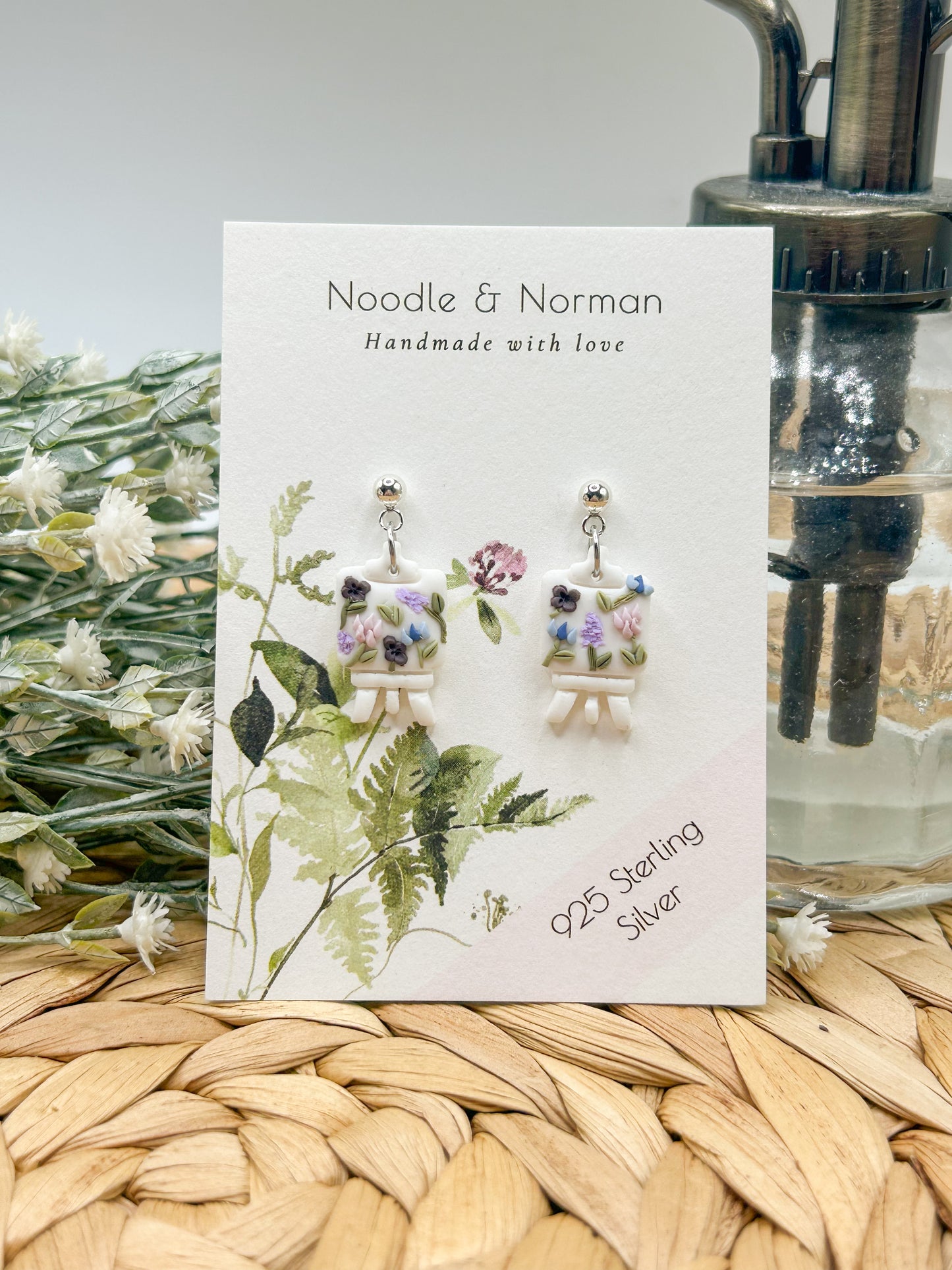 Lilac Floral Dangles