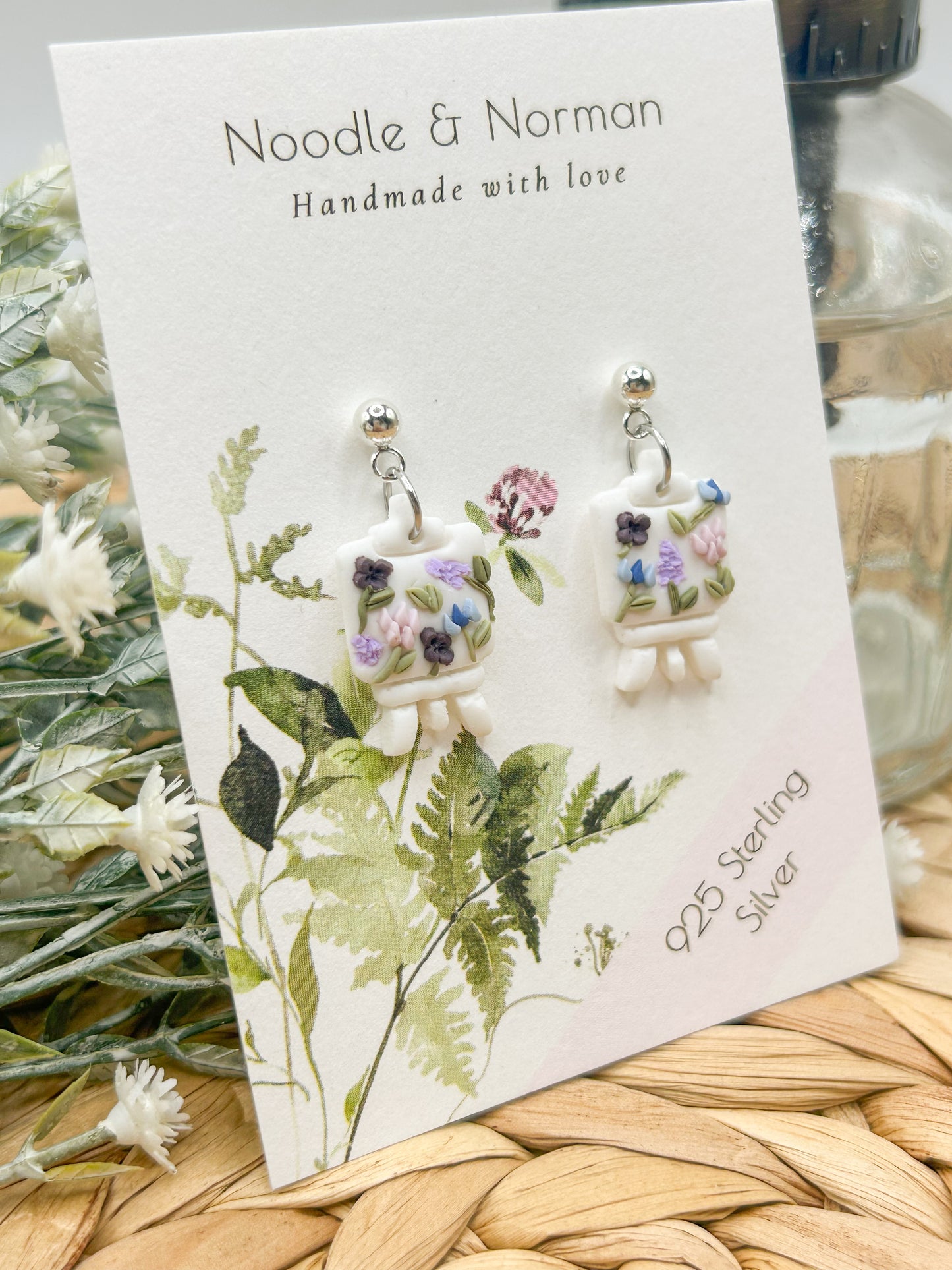 Lilac Floral Dangles