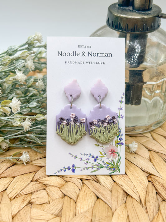 Purple Wildflower Dangles