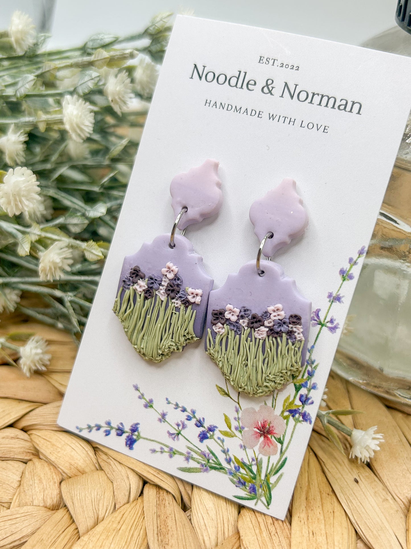 Purple Wildflower Dangles