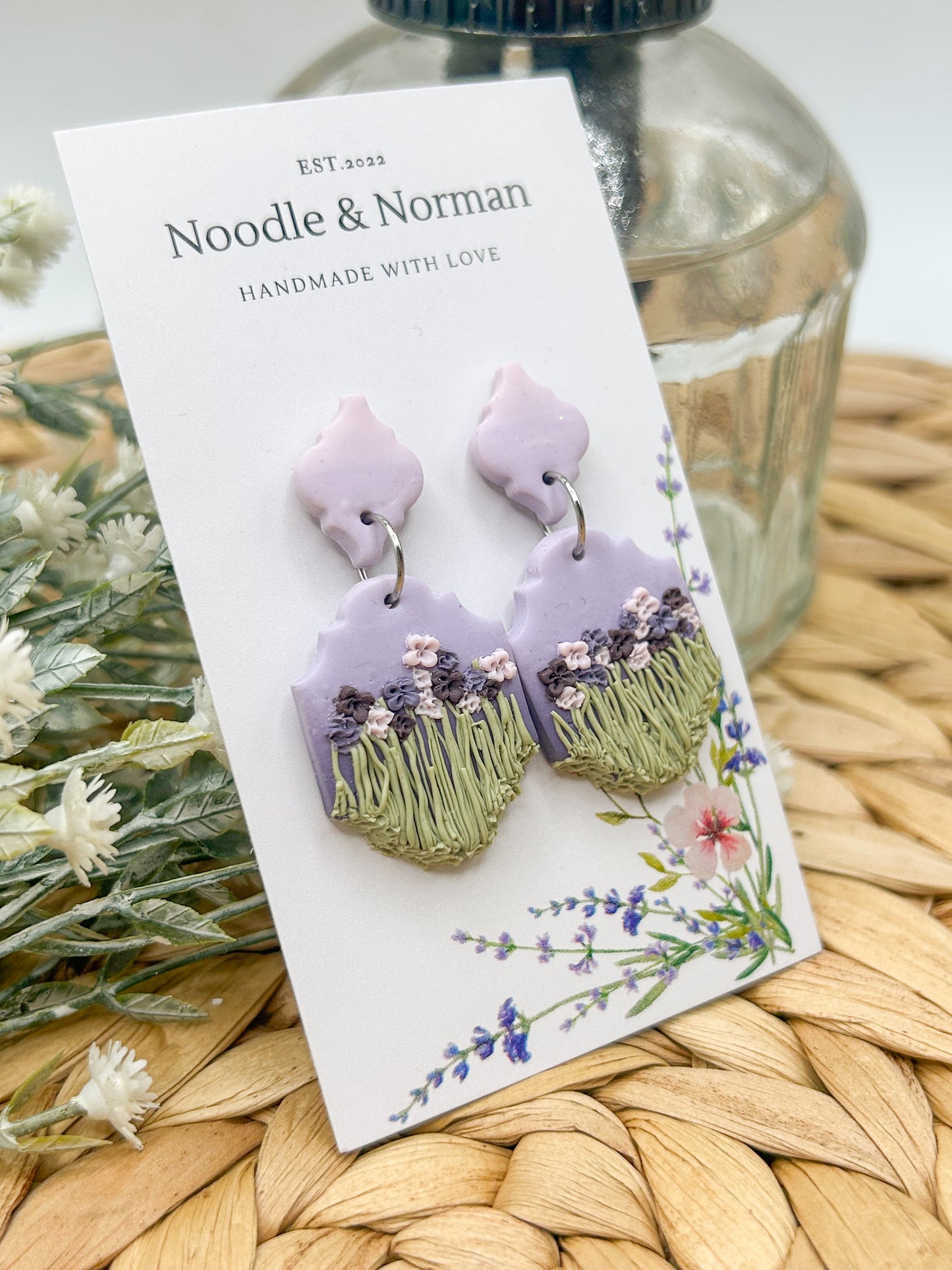 Purple Wildflower Dangles