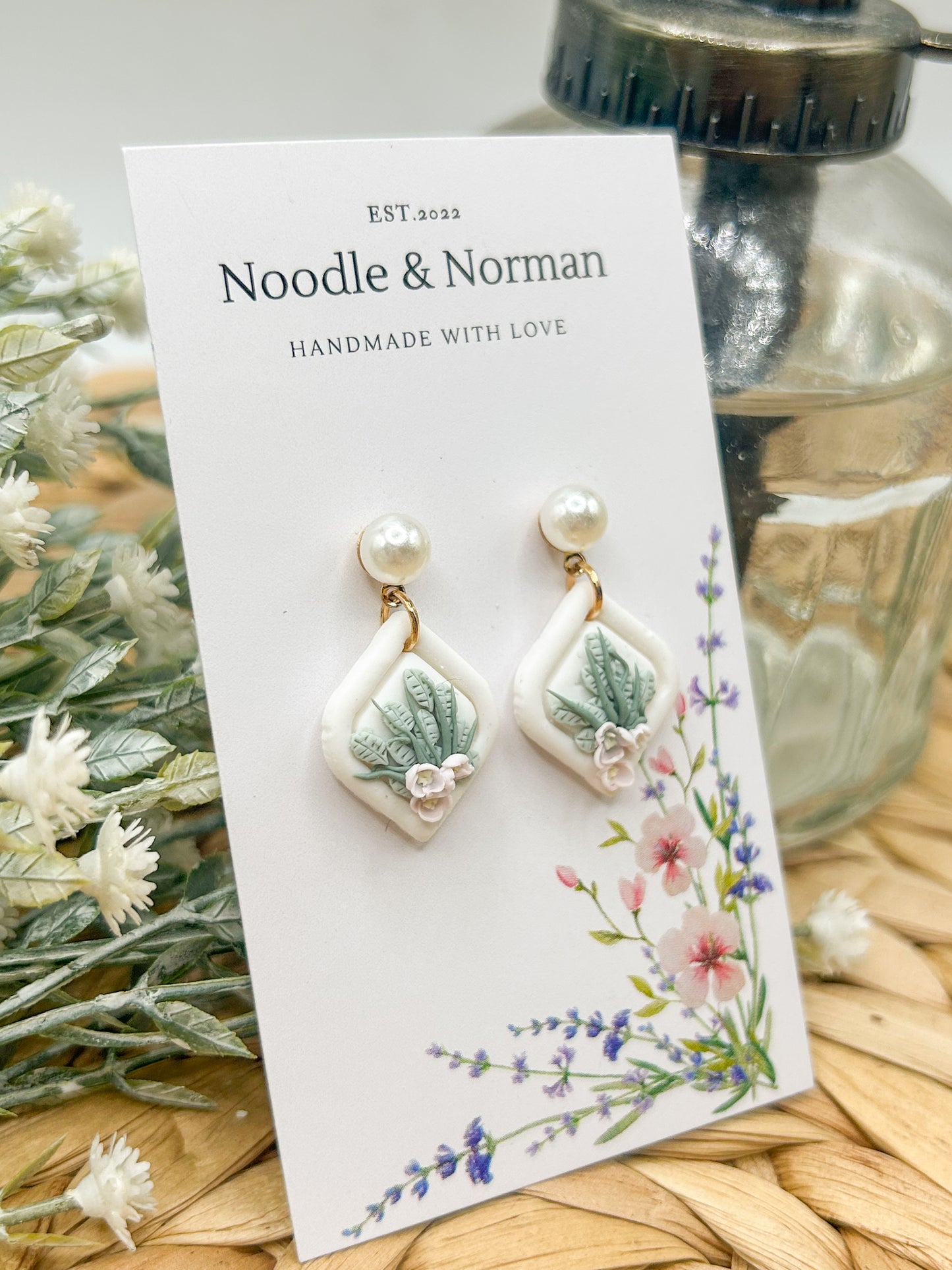 Floral Diamond Dangles