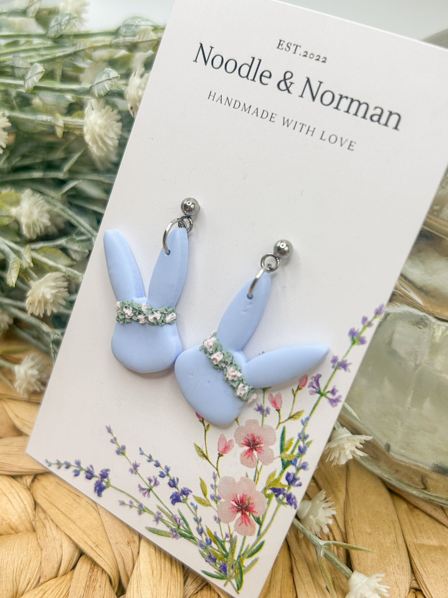 Blue Rabbit Dangles