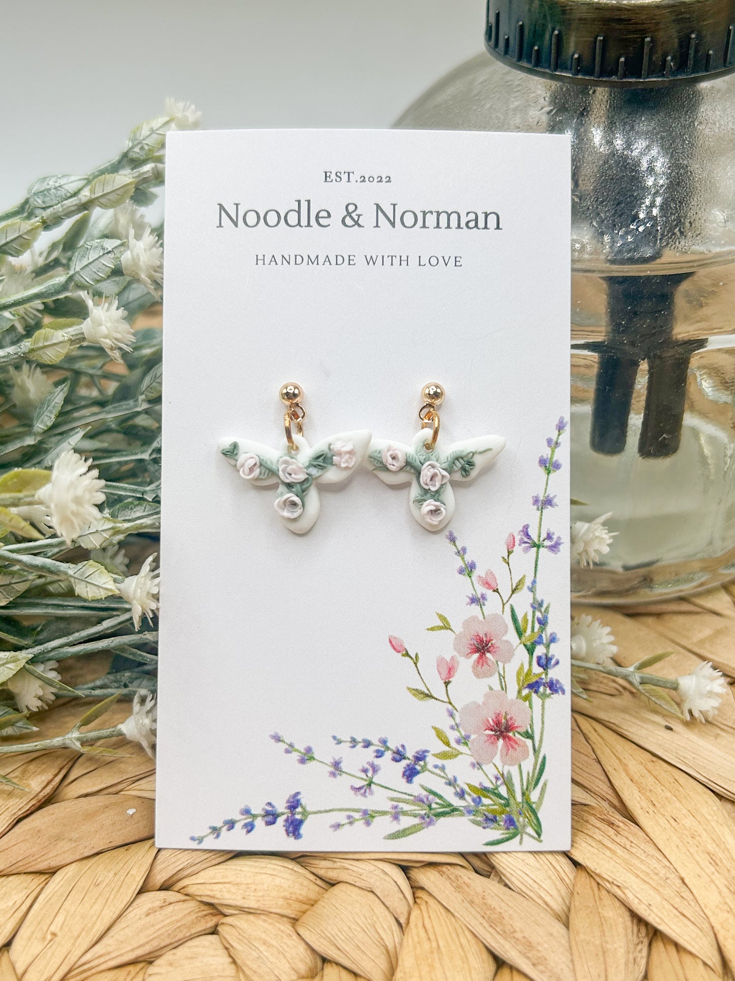 Floral Bee Dangles